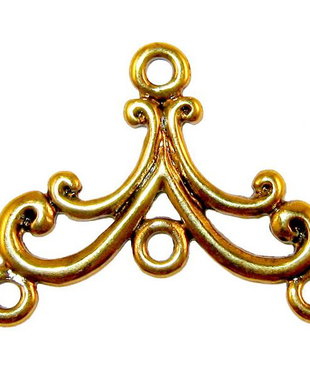 Candelabru, auriu antichizat, 27x20 mm