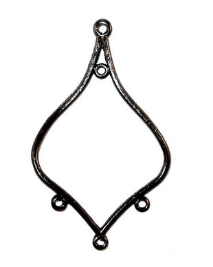 Candelabru, negru, 23x39 mm