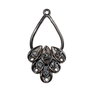 Candelabru, negru, 22x42 mm