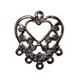 Candelabru, negru, 21x25 mm