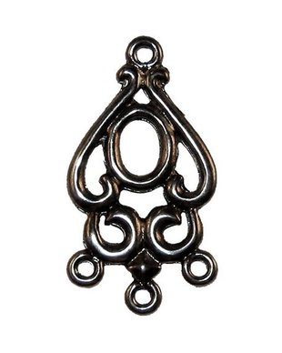 Candelabru, negru, 18x33 mm