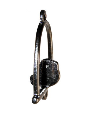 Link din aliaj metalic, negru, 24x31 mm