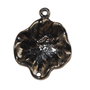Link din aliaj metalic, negru, 22x28 mm