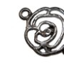 Link din aliaj metalic, negru, 20x27 mm