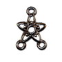 Link din aliaj metalic, negru, 12x17 mm