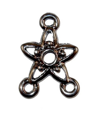 Link din aliaj metalic, negru, 12x17 mm