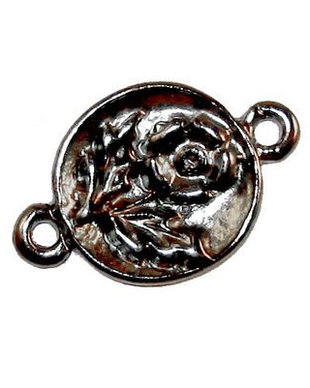 Link din aliaj metalic, negru, 11x17 mm