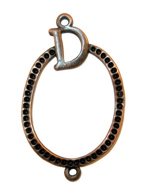 Link din aliaj metalic, cupru, 25x40 mm