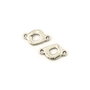 Conector, finisaj argintiu antichizat, 17x10 mm (cod 6-167)