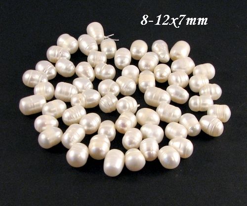 4174 - (60buc) Sirag perle de cultura 8-12x7mm