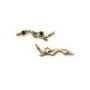 Conector crenguta, finisaj argintiu antichizat, 24x6 mm (cod 6-169)