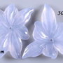 4188 - SET 2 buc Pandantive flori sculptate calcedonie bleu