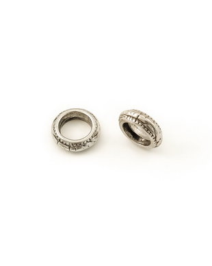 Conector, finisaj argintiu antichizat, 10,5 mm (cod 6-186)