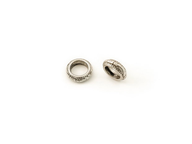 Conector, finisaj argintiu antichizat, 10,5 mm (cod 6-186)