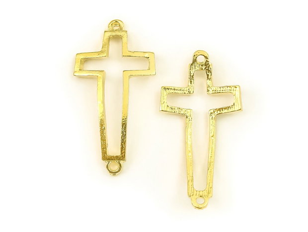 Conector cruciulita, finisaj auriu, 40x20 mm (cod 6-187)
