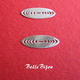 Link oval din argint 925 rodiat 16.5x5.5x0.4 mm