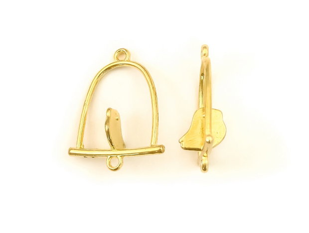 Conector pasare, finisaj auriu, 30x24 mm (cod 6-188)