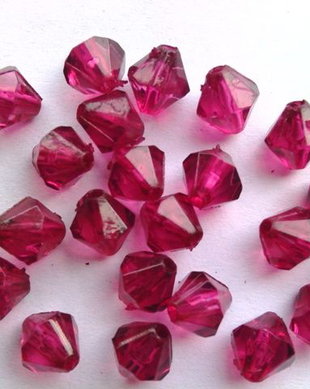 LMA806 - (10 buc) margele acrilice rosu-grena 8x6 mm