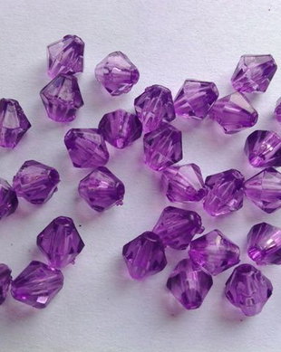 LMA603 - (10 buc) margele acrilice mov 6x5 mm
