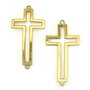 Conector cruciulita, finisaj auriu antichizat, 54x28 mm (cod 6-195)