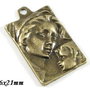 4276 - Pandantiv Iconita brronz Madonna cu Pruncul