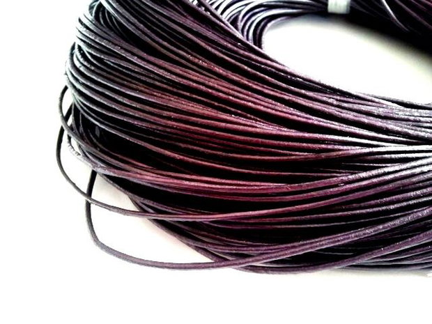 1m snur piele naturala pearlized darkslateblue 1,5mm (PAD2 0012)
