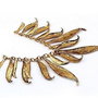 4281 - SET 19buc Baza colier frunze auriu antic REZERVAT FED