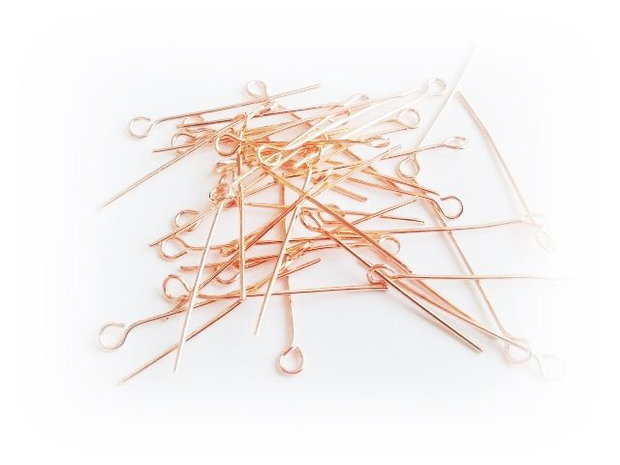 10b ace cu bucla cupru, rose gold 30x0,7mm (RGLAK 23)