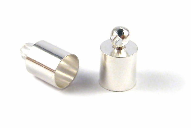 Terminatii sirag, 6x9.5 mm, argintii