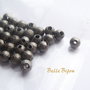 Margele stadust gun metal aprox 4 mm