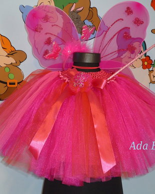 Costum pentru serbare fluturas cyclamen