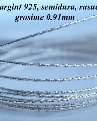 Sarma argint 925, rasucita, 0.91mm (0.1)