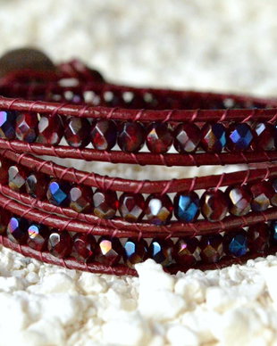 Bratara wrap "Burgundy passion''