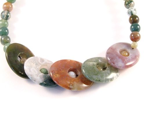 4293 - SET Pandantive elipse agate indiene