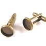 4299 - (1 per) Baza butoni bronz pt camasa, platou interior 10mm