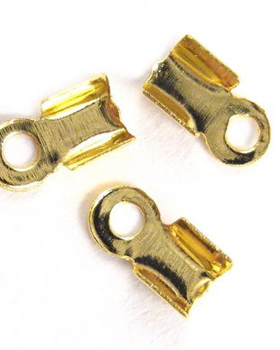 Terminatii sirag, metalice, aurii, 3x6 mm