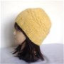 Caciula tricotata galben