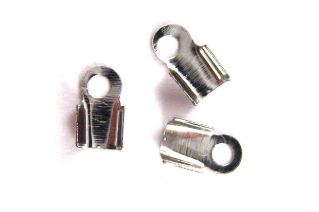 Terminatii sirag, metalice, culoarea platinii, 3x6 mm