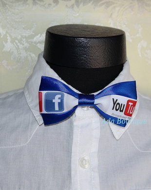 Mini papion Youtube albastru