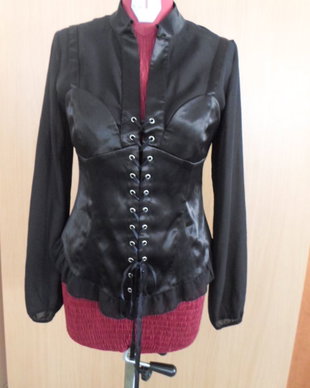 bluza neagra cu corset