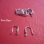 Tortite mici din argint 925 rodiat aprox 2x10x12 mm