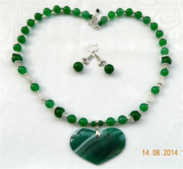 Set jad verde "Green heart"