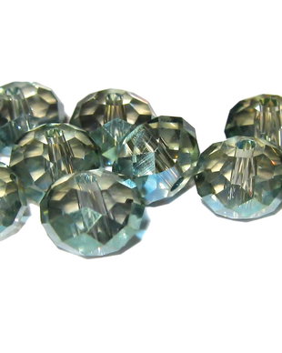 Cristale din sticla, 8x6 mm, verzi