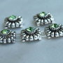 Spacer argintat 10x10mm cu Swarovski crystal (1)