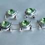Spacer argintat 9x9mm cu Swarovski crystal (1)