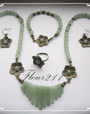 SET-AVENTURIN VERDE SI BRONZ