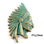 4382 - (1b) Accesoriu, indian, bronz, patina de oxidare, verdigris
