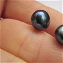 Cercei perle negre de cultura, 8-9 mm