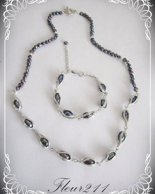 SET- PERLE NEGRE