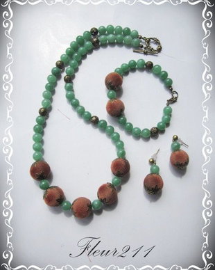SET-AVENTURIN VERDE SI CATIFEA MARONIE